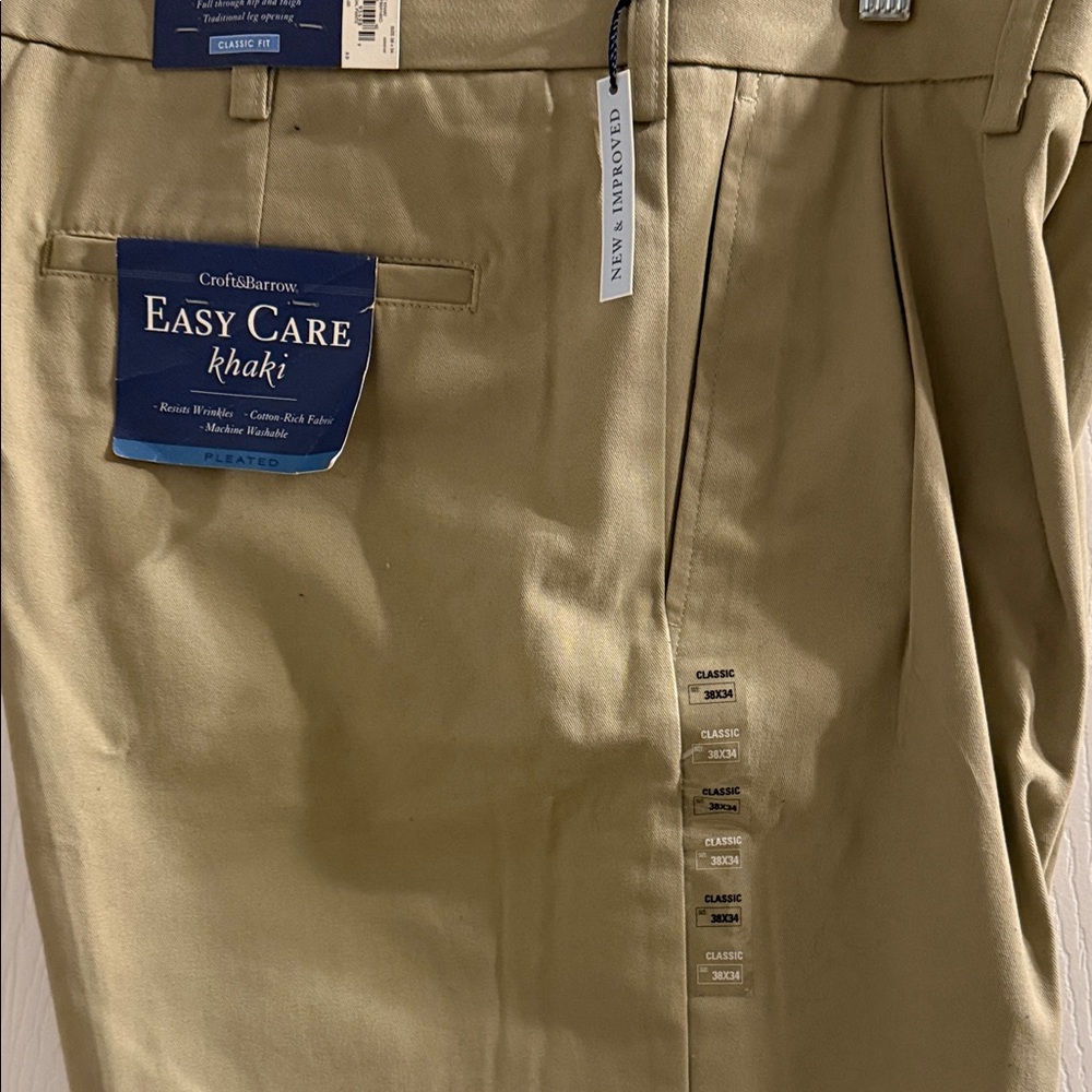 Croft & Barrow Men's Easy Care Khaki Chinos
